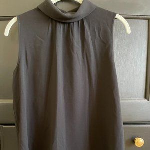 Ann Taylor - Black Sleeveless Mock Turtle Blouse - SIze XS